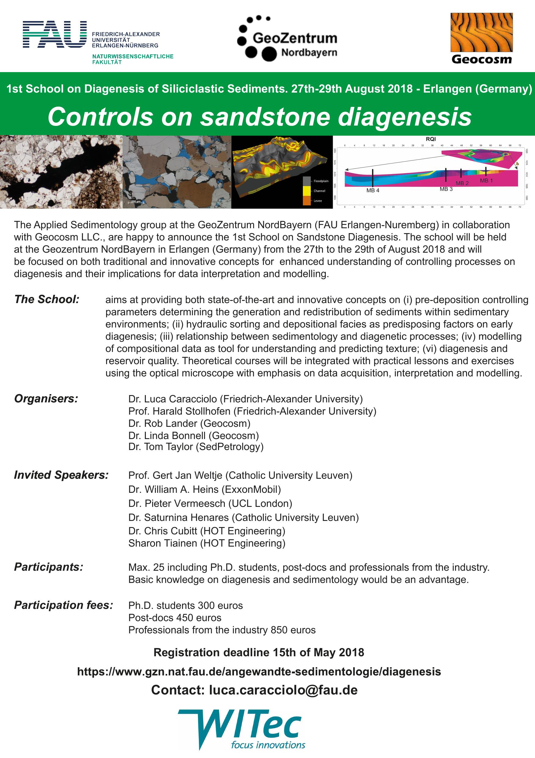 1st School on Sandstone Diagenesis - Erlangen 2018