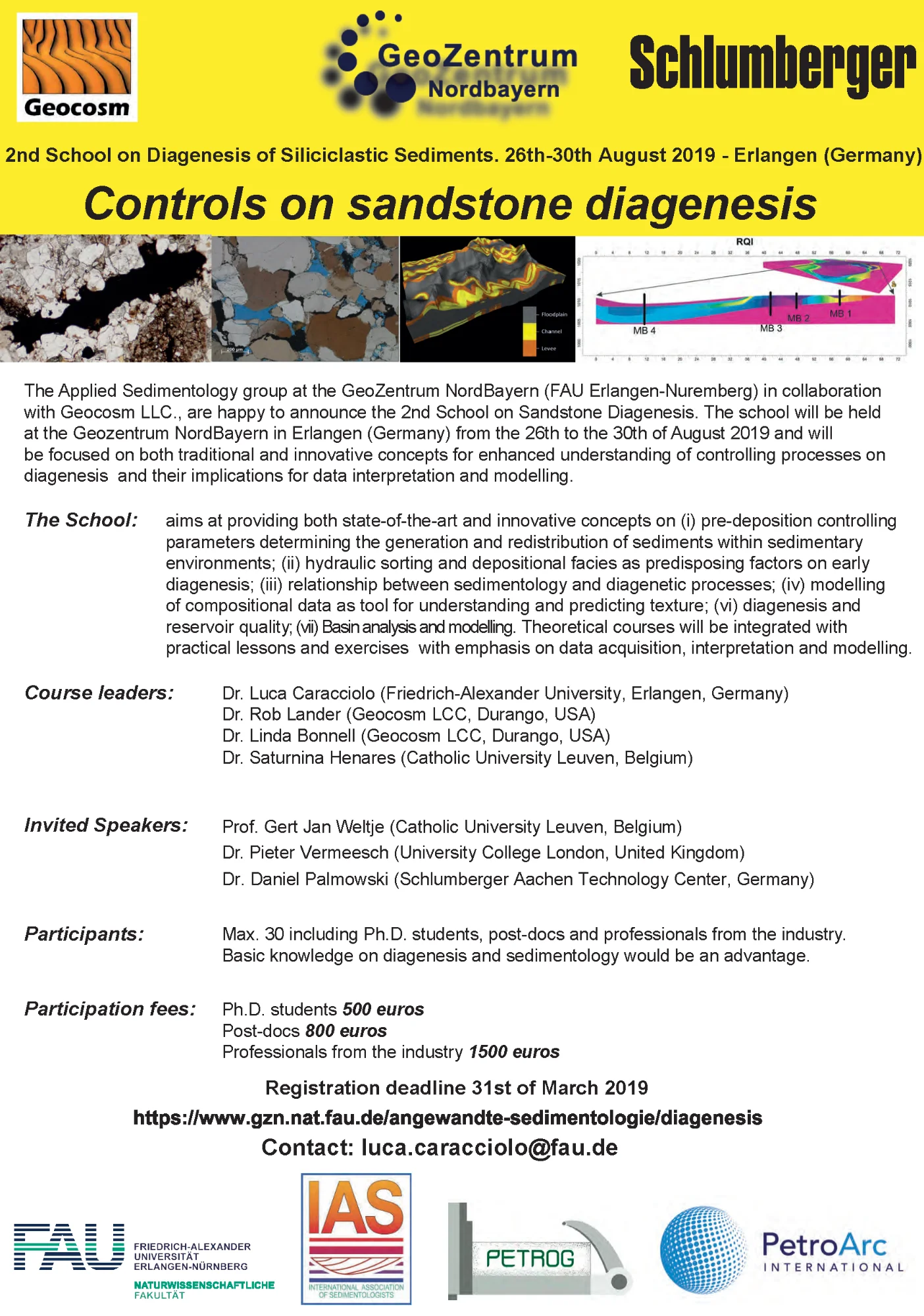 2nd School on Sandstone Diagenesis - Erlangen 2019