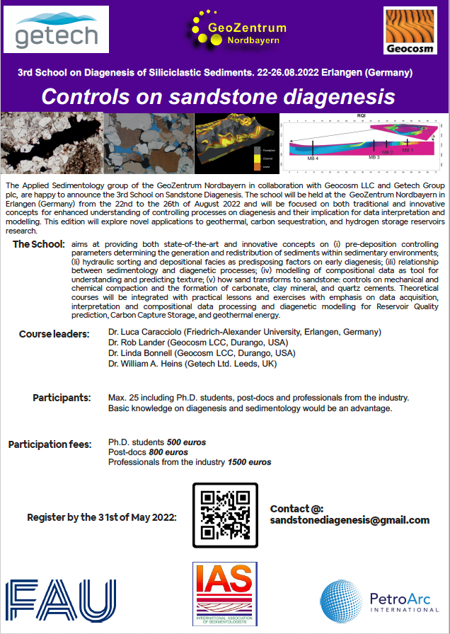 3rd School on Sandstone Diagenesis - Erlangen 2022