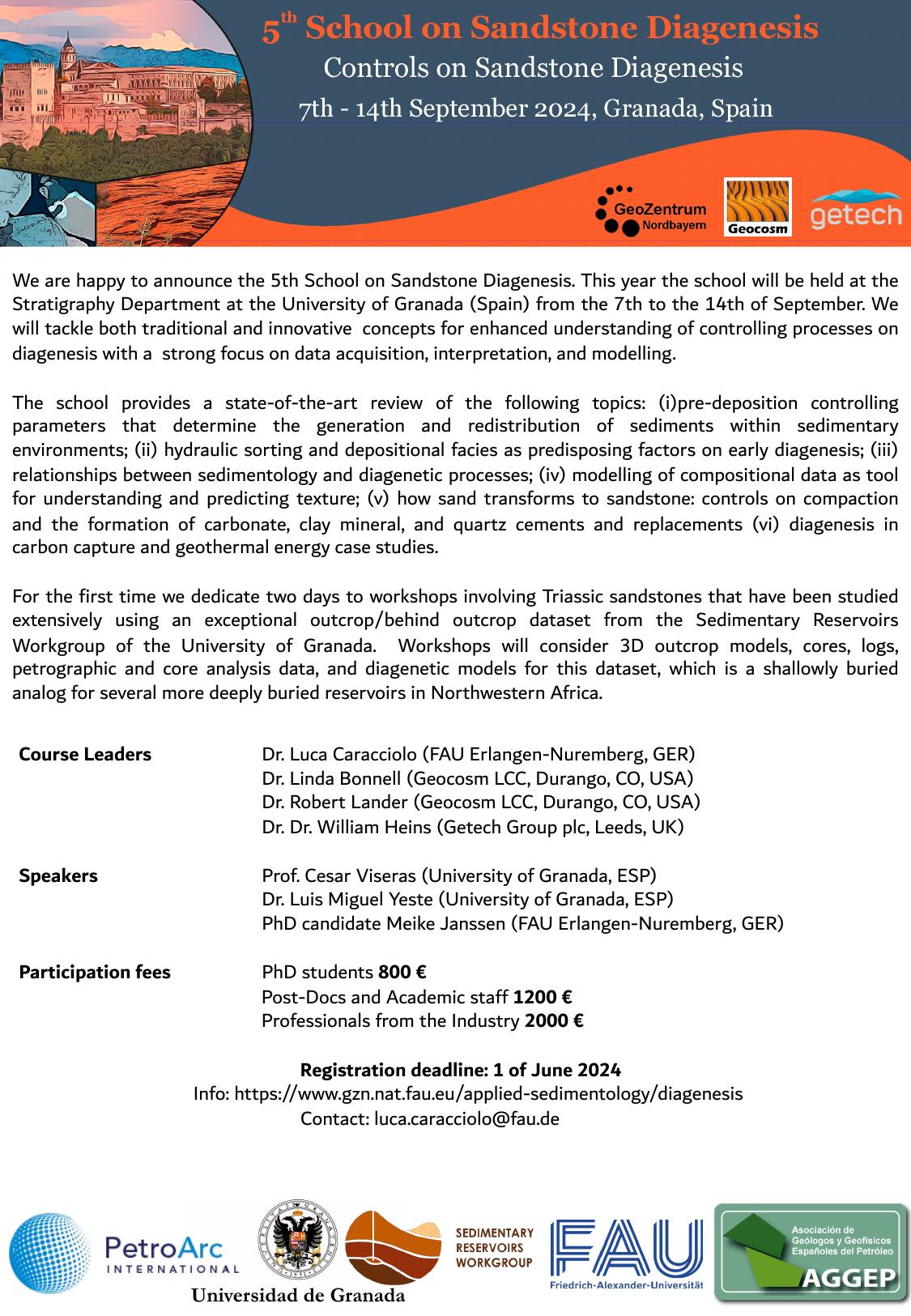 5th School on Sandstone Diagenesis - Granada 2024